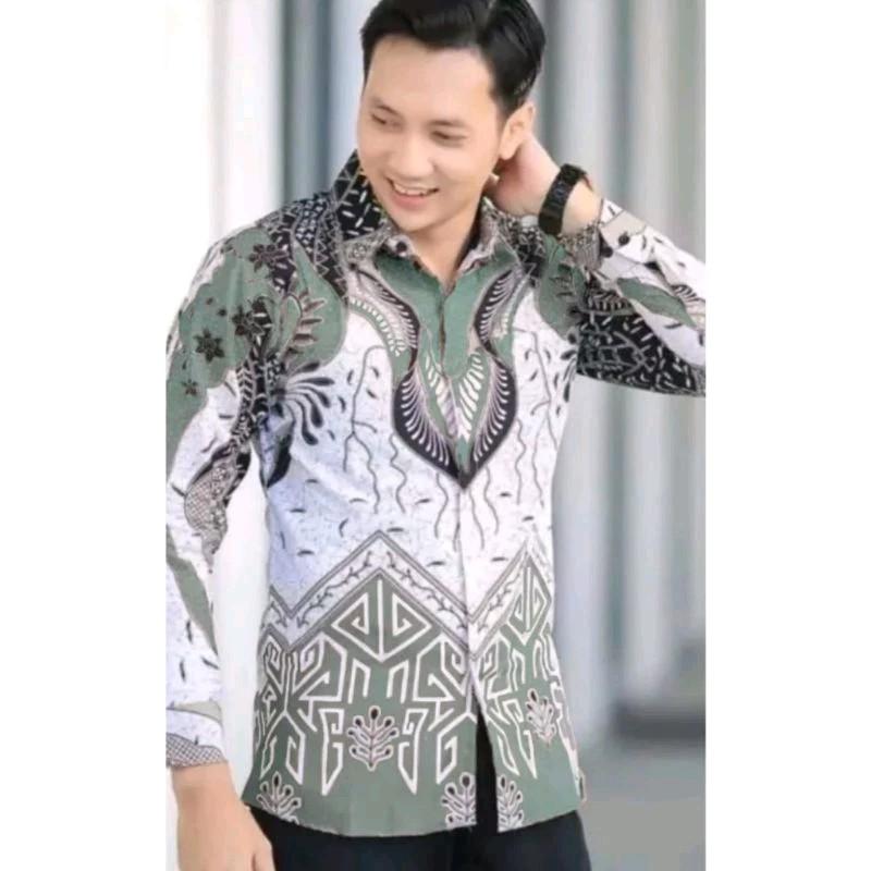 Kemeja Batik Lengan Panjang Pria Untuk Kondangan atau acara Formal Katun 5