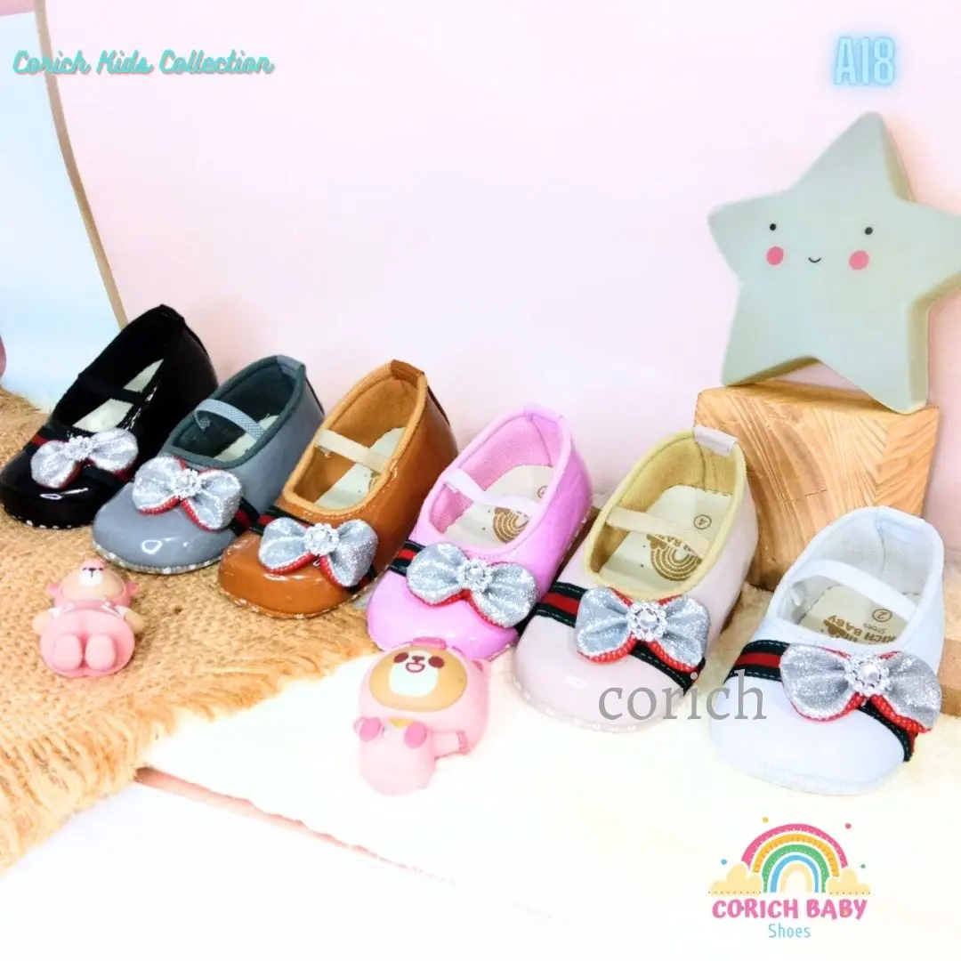 BAYAR DI TEMPAT - CORICH - A18 - SEPATU BAYI - BABY - PREWALKER - BALITA - ANAK -  BAYI USIA 0 - 11 BULAN - BAYI BARU LAHIR - PEREMPUAN - BABY SHOES - CEWEK