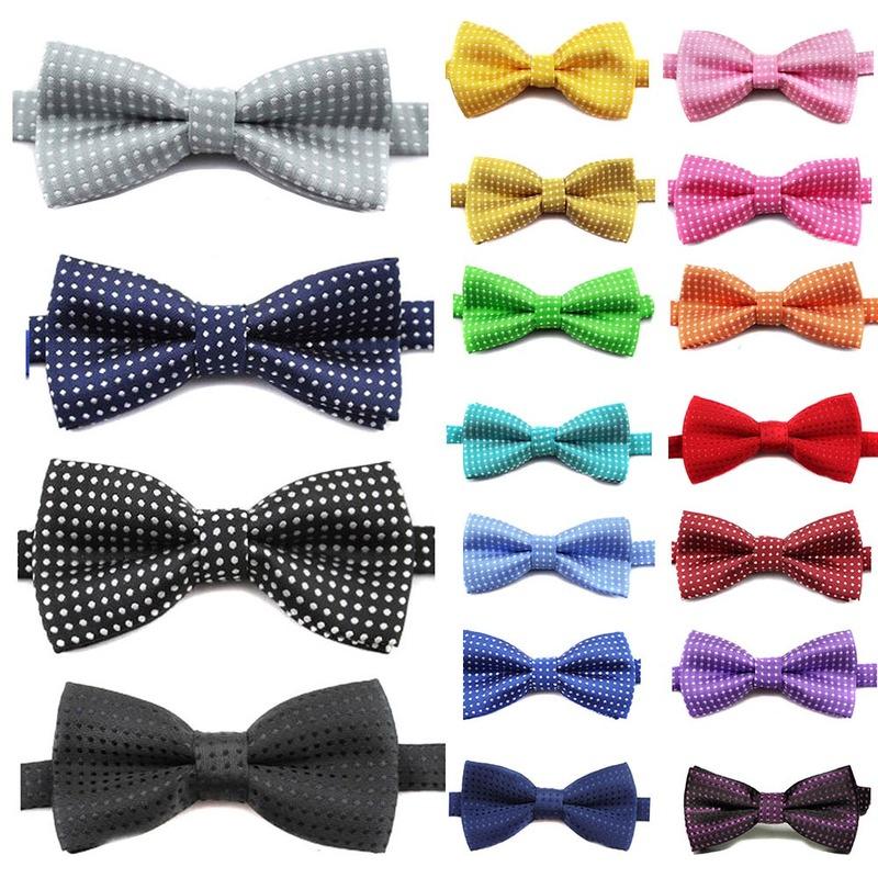 Children Fashion Formal Polyester Bow Tie Kid Classical Dot Bowties Colorful Butterfly Wedding Party Pet Bowtie Tuxedo Baby Ties 1