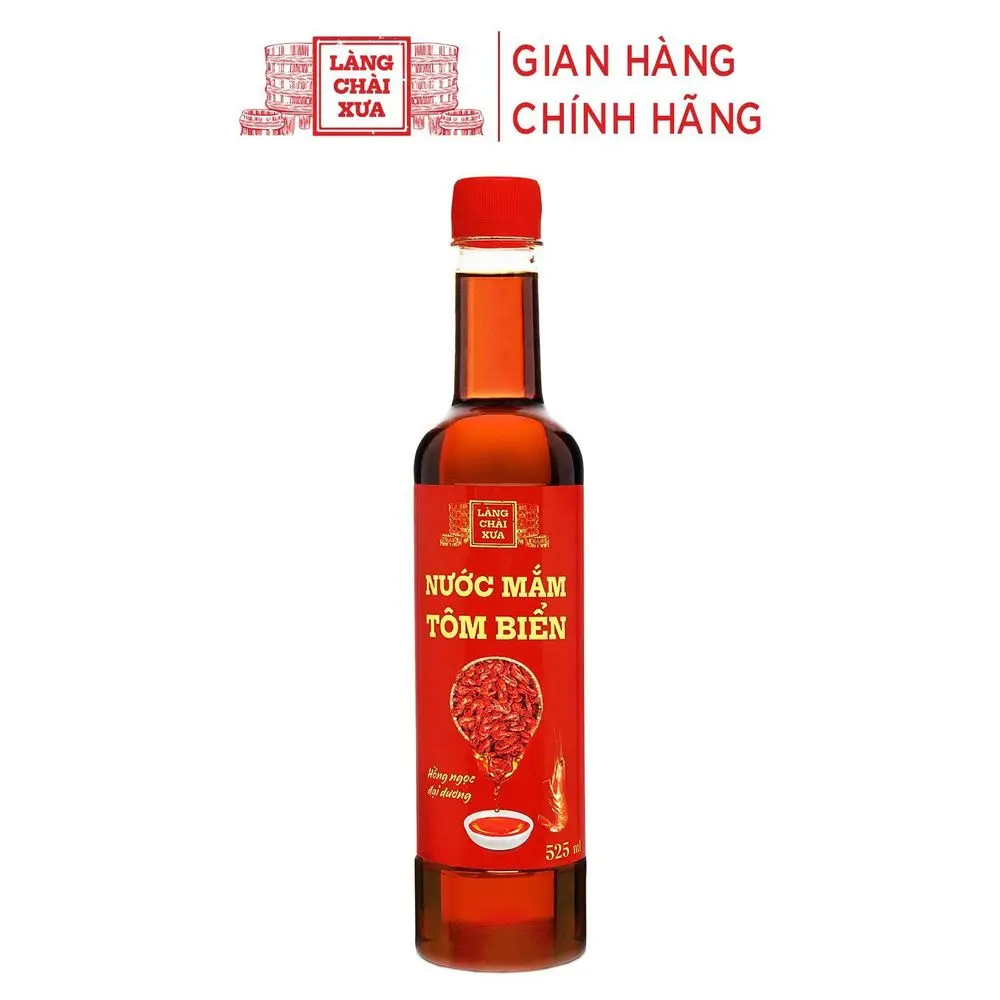 1 CHAI NƯỚC MẮM TÔM BIỂN HỒNG NGỌC ĐẠI DƯƠNG 525ML - LÀNG CHÀI XƯA
