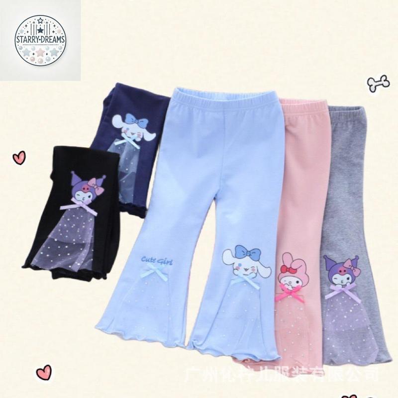  Quần Ống Loe Hoạt Hình Cho Bé Gái Thời Trang Trang Phục Thường Ngày Mùa Xuân   Mùa Thu 90-140cm 