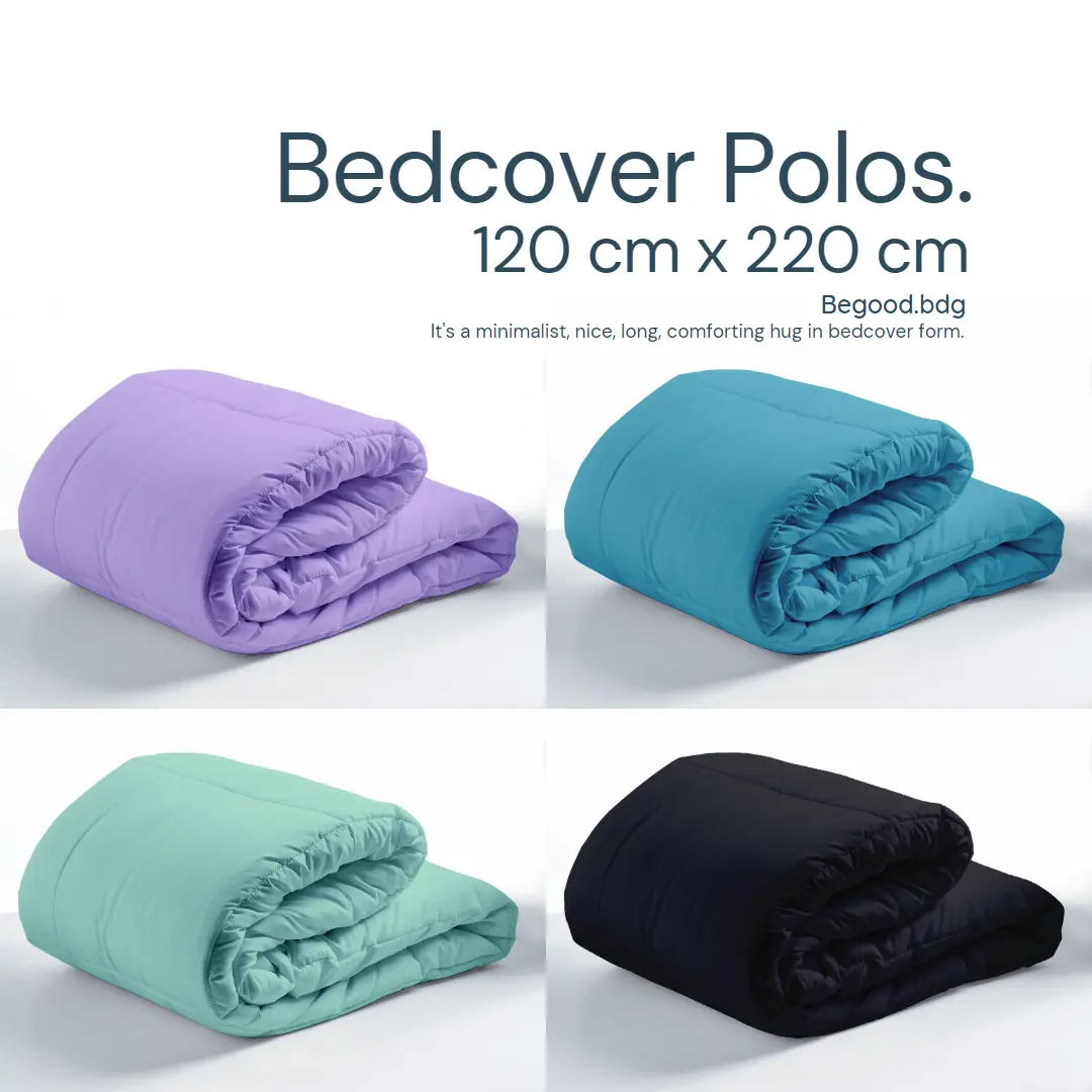 Bedcover Minimalis Begood.bdg - Selimut Bedcover Polos Plain Dakron Kasur