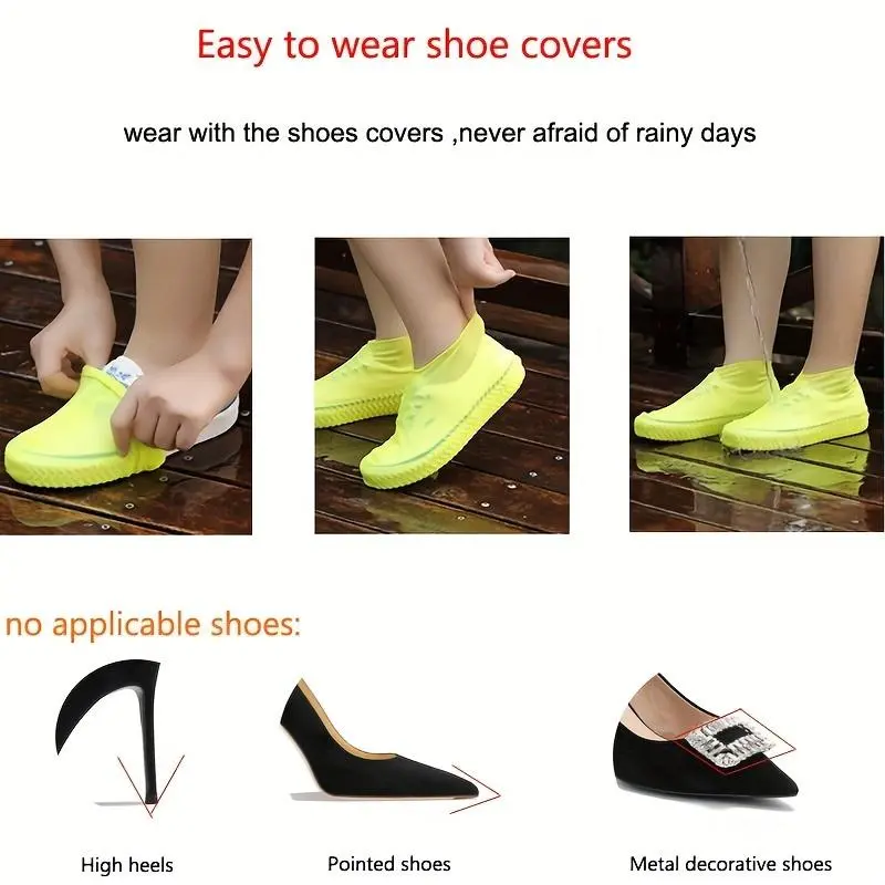 Rain Boot Overshoes for Outdoor, 1 Pair Waterproof & Non-slip Ankle Boots Cover, Durable Rainy Weather Waterproof Foot Cover for Outdoor Camping Fishing 5