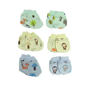 3Pasang Sarung Tangan + Sarung Kaki [[ TARA_WARNA ]] Full Print - New Born .
