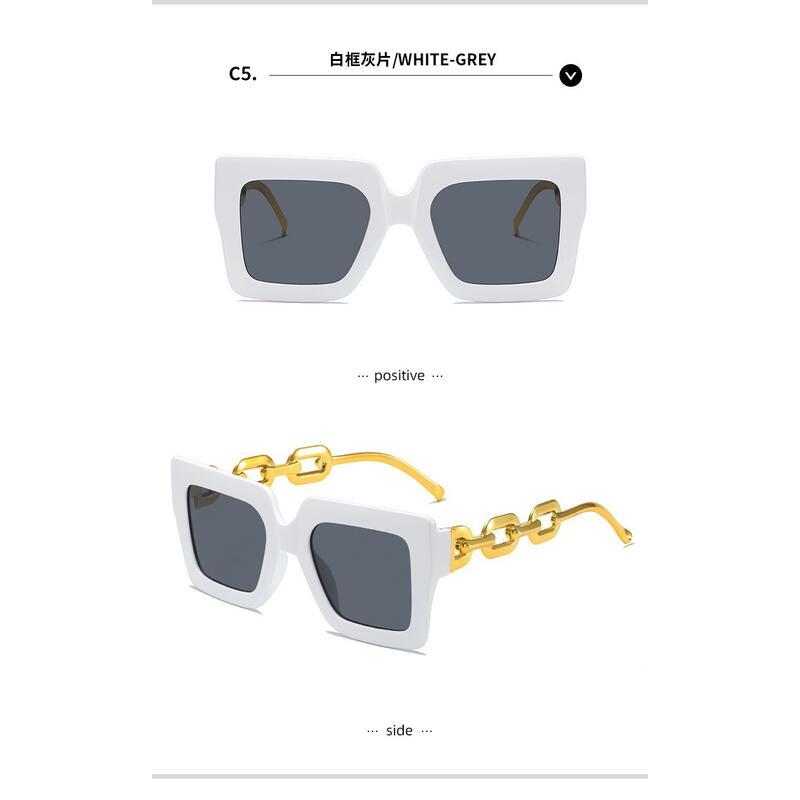 Product Introduction of New large frame sunglasses, women's resin, high-end feeling,  fashionable sunshade sunglasses 14