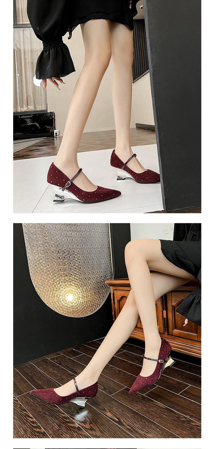 Product Introduction of Sexy women's high heels Pointed rubber buckle 13