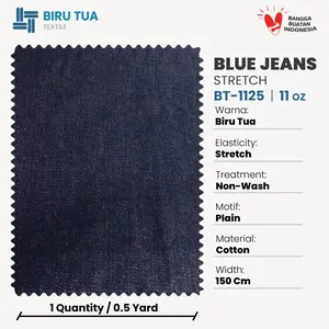 Bahan Blue Jeans | 11 Oz Stretch Ring/ Kain Denim / Celana Denim