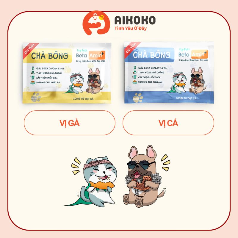 Chà bông Beta Amin 10gr tăng đề kháng bảo vệ sức khoẻ, thức ăn cho Chó Mèo nhiều vị 5
