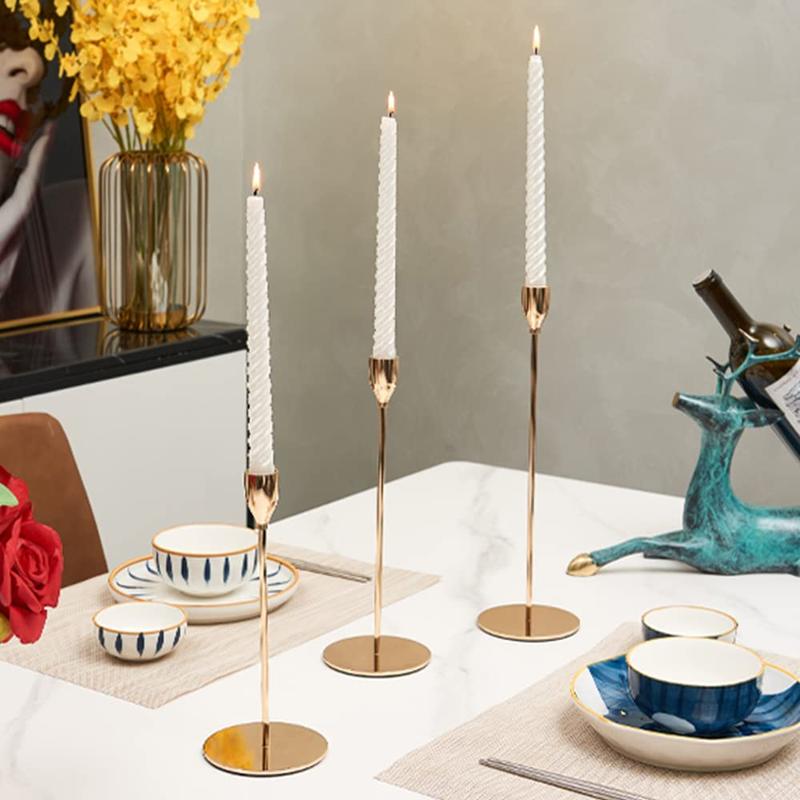 Candle Holder Set, 6 Counts/set Modern Simple Candle Stand, Decorative Candle Holder for Home Living Room Bedroom Dining Room Wedding Party, Ornaments 4