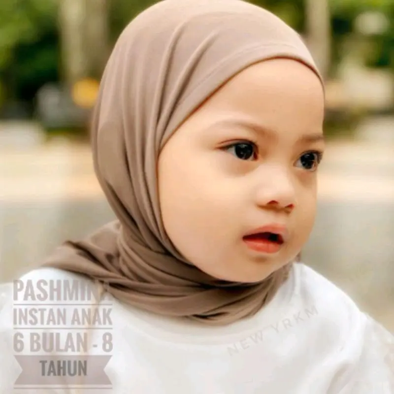 AlyaHijab_ Hijab Jilbab Pashmina Instan Anak 6Bln-8Thn Bahan Jersey Premium