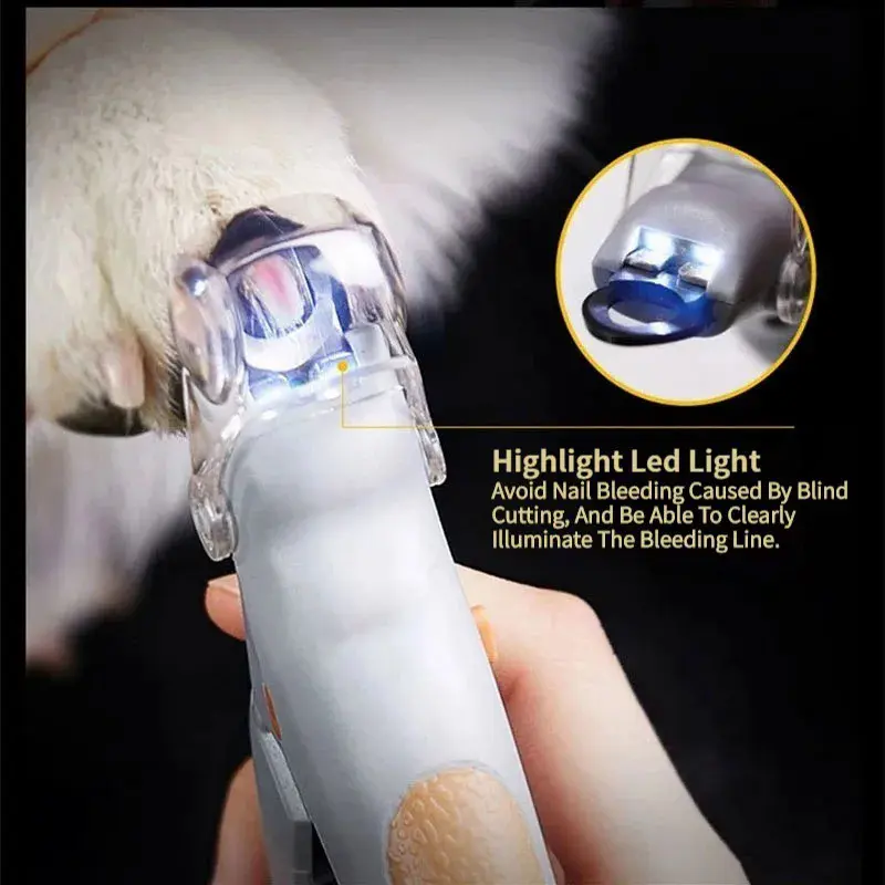 Professional pet nail clipper scissors with LED light cat dog nail clippers tool scissors nail toeclaw cutter scissors pet Suppl