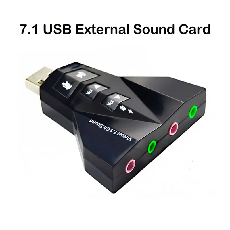 Bộ Chuyển Đổi Âm Thanh USB Ảo, Bên Ngoài, 7 Trong 1 Kênh, Âm Thanh 3D, Micrô Kép, Giao Diện Âm Thanh Kép, Đầu Ra Âm Thanh Độc Lập 0