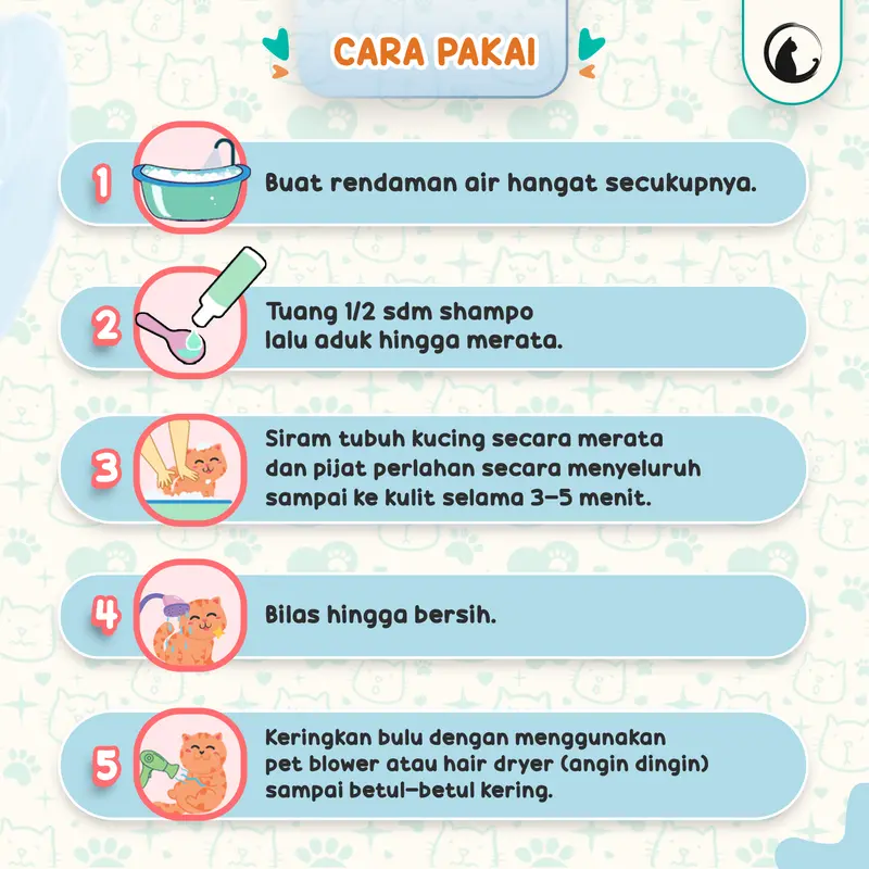 Olive Care Shampo Kucing KITTEN 2in1 Shampoo & Conditioner untuk Atasi Jamur, Kutu, Bulu Rontok, Lebatkan Bulu, Aman untuk Kulit Sensitif tanpa Membuat Alergi dan Iritasi Kulit 3