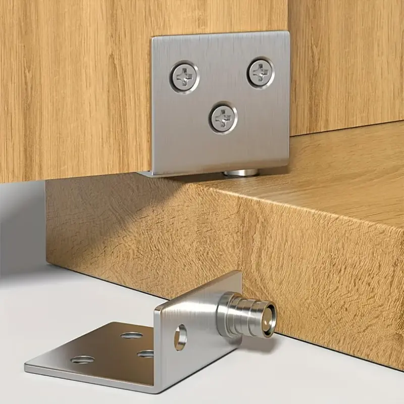 Stainless Steel Hidden Hinge, Durable Corner Code Earth Rotation Axis Cabinet Door Upper and Lower Hinge, Wooden Door Hinge, Industrial Hardware 0