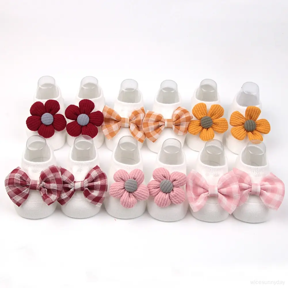 2 Pcs/set Baby Girl Princess Socks Newborn Short Socks Baby Floor Socks Cute Cotton Socks