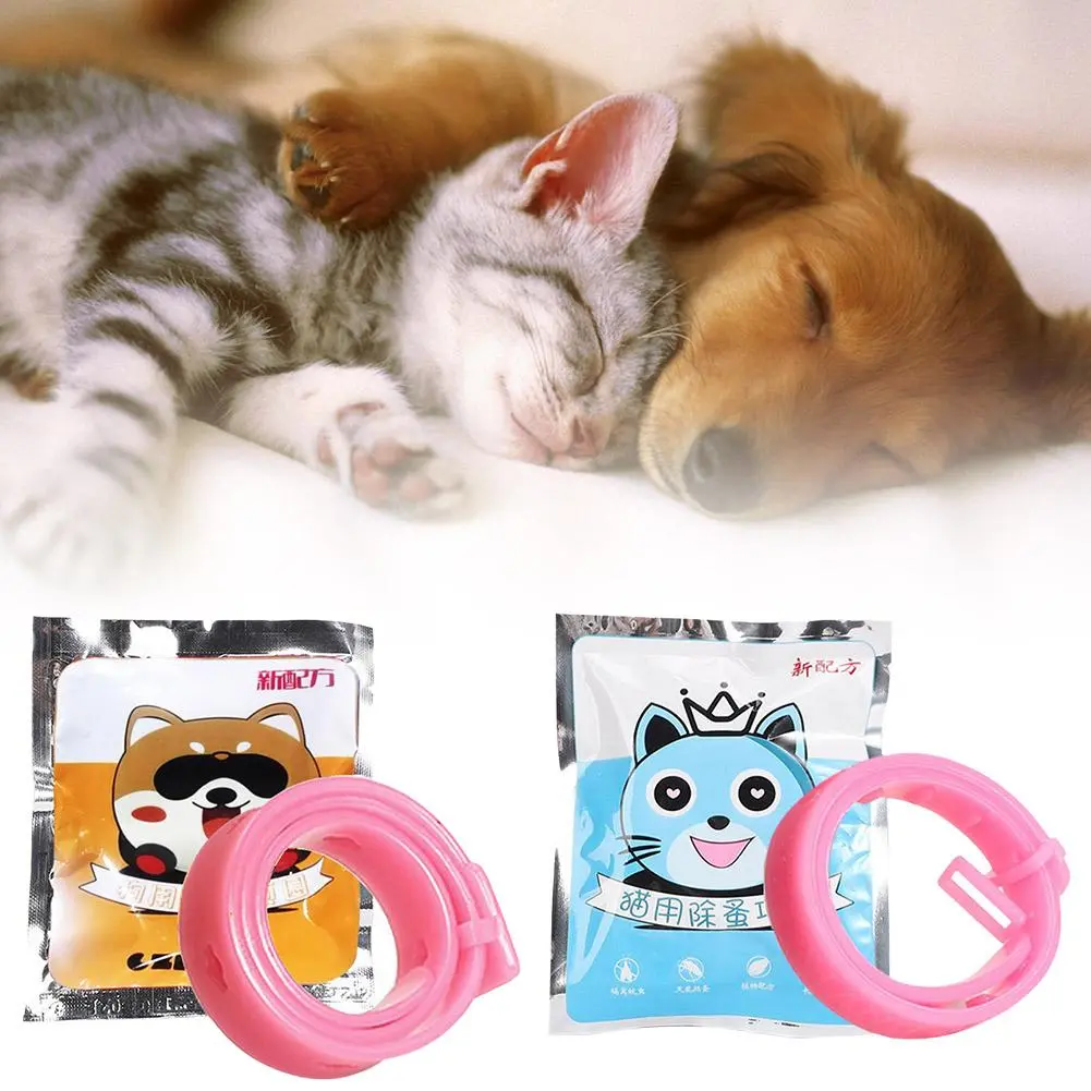 Kolar Kutu Haiwan Peliharaan, Diperbuat daripada Bahan Getah, Perlindungan Berterusan, Penghalau Kutu & Kutu, Boleh Laras, Kalis Air, Sesuai untuk Kucing dan Anjing, Selamat dan Selesa