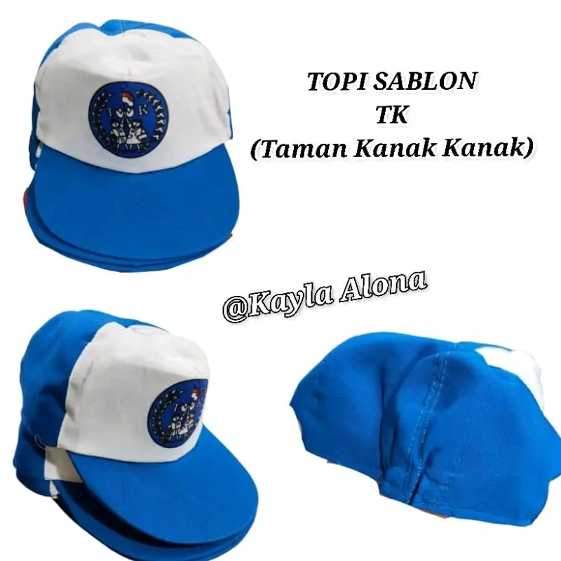 TOPI TK SABLON Warna : BIREL + PUTIH