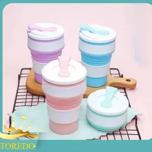 TOREDO - Gelas Lipat Portable Multifungsi Foldable Coffe Cup Travel Silikon Eco Frindly Cangkir Lipat Mug Tea