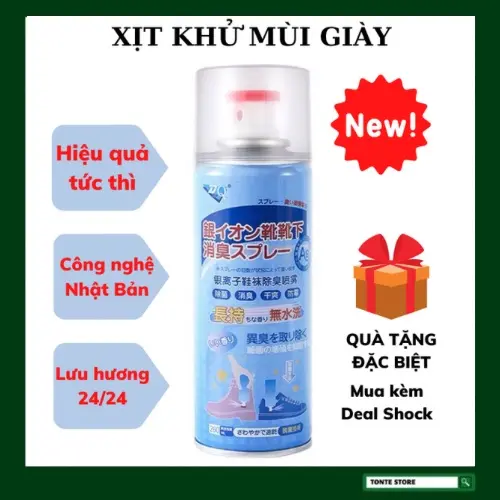 Chai xịt khử mùi hôi giày, lưu hương, chống thối chân, kháng khuẩn, công nghệ Bạc ion KHUMUI bot vesinh giay 8