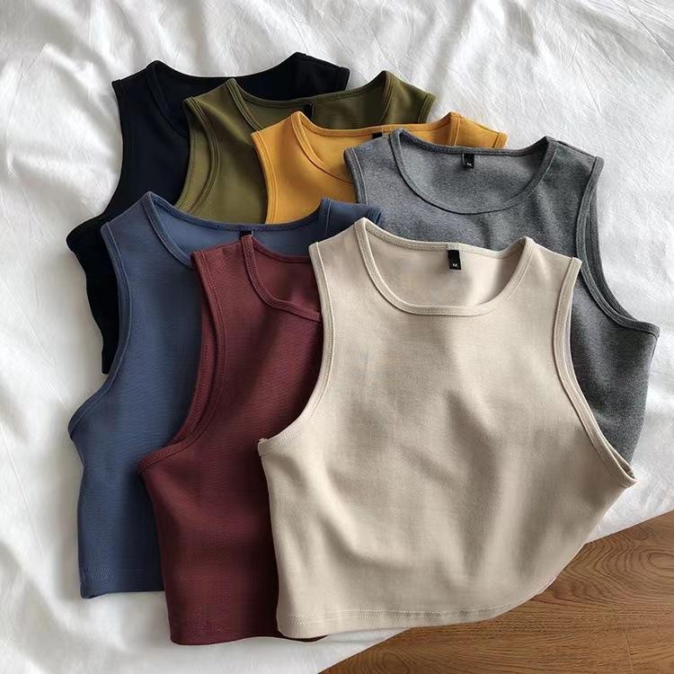 Product Introduction of Quần Áo Nữ, Phong Cách Instagram Châu Âu Và Mỹ Áo Vest Cropped Mùa Hè, Phong Cách Bm Người Nổi Tiếng Trên Internet Quốc Tế Thương, Cạp Cao, Bó Sát, Dáng Ôm, Ngắn, Không Tay, Mặc Trong Cho Nữ Top Women Trắng 26
