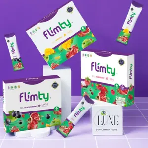 PROMO!! 10 SACHET Flimty Minuman Serbuk Rasa Blackcurrant Raspberry Mango