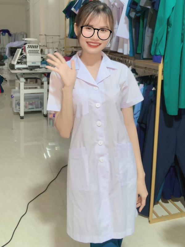 Áo blouse nữ chất liệu kate lon mỹ loại 2 mỏng nhẹ mát dành cho dược sĩ, ktv, bác sĩ, nhân viên spa