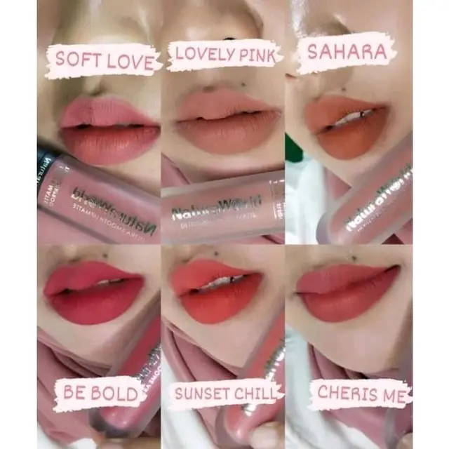 Natura Lipmatte Ultra Smooth Kemasan Baru | Lipmatte Tahan Lama | Lipmatte Anti air  Lipstik Creamy Bibir Kering Lasting 4