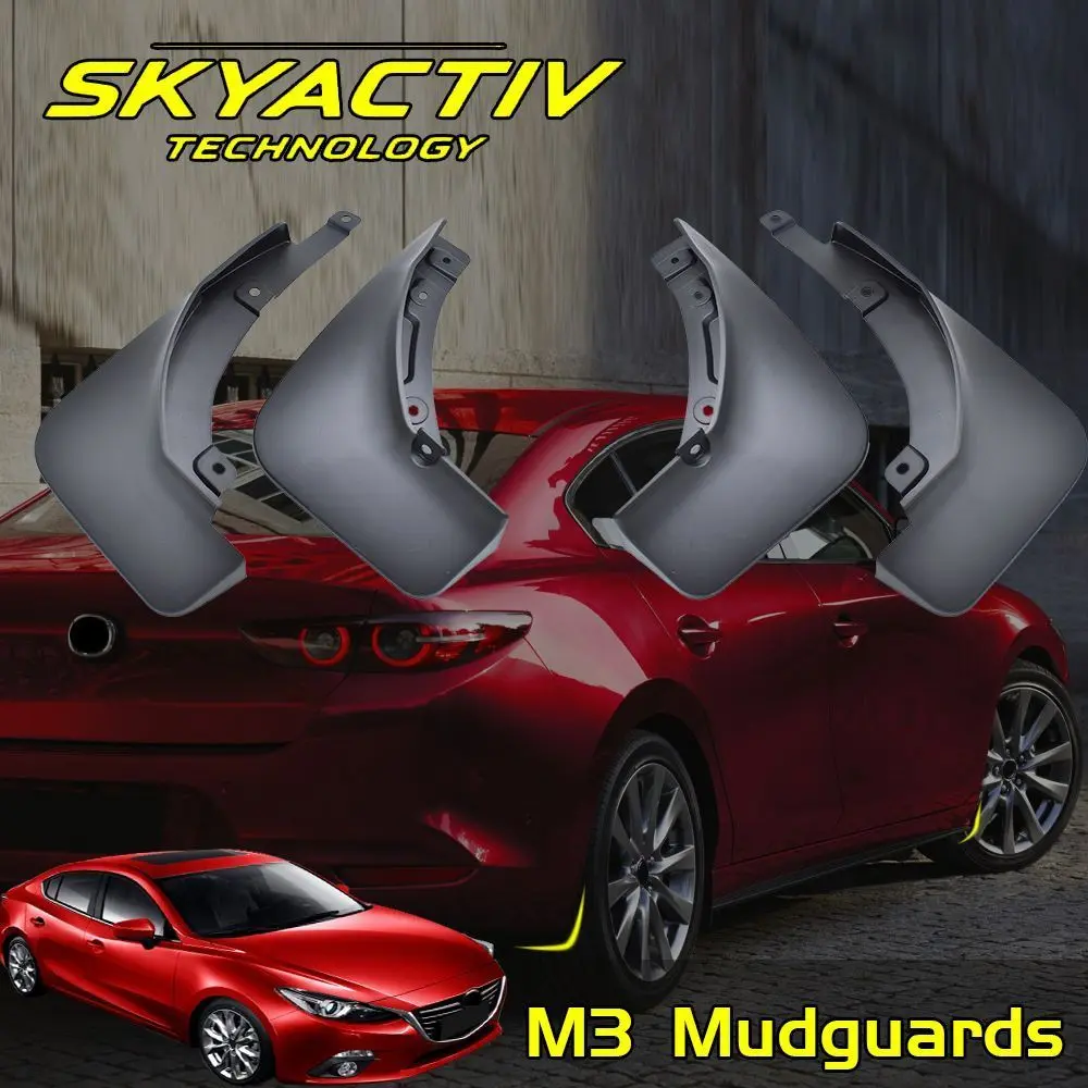 Car Accessories Mud Guard For Mazda 3 Axela 2018-2024  Front And  Rear Wheel  Protector Original Soft Rubber Fender Auto Parts