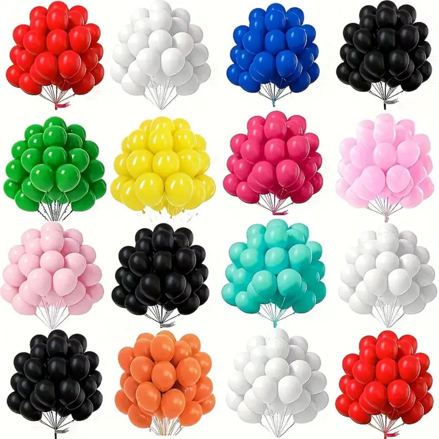 5/10/12/18 Inch White Latex Balloons (With Ribbons) For Party Decorations, Birthday, Wedding, Graduation, Thanksgiving, Halloween, Valentine's Day, Christmas, New Year Mother's Day Graduation