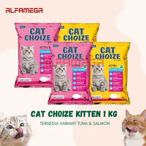 ALFAMEGA PAKET 2 PCS CAT CHOIZE KITTEN 1KG - Makanan Anak Kucing Kitten Cat Choize Tuna Salmon 1 KG