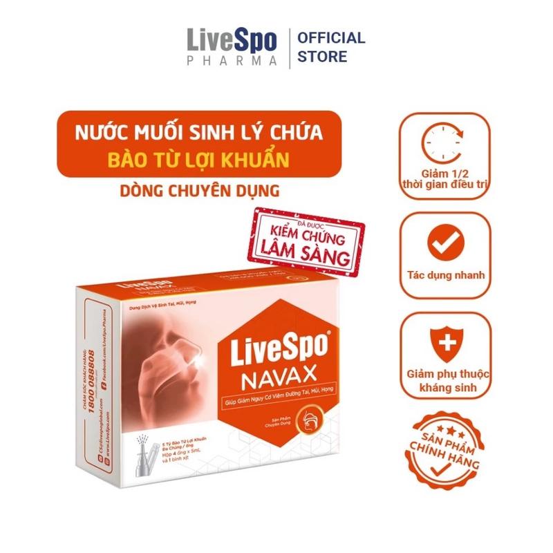 Product Introduction of Dung dịch vệ sinh Tai Mũi Họng Navax chứa bào tử lợi khuẩn - sát khuẩn mũi họng bảo vệ niêm mạc với muối 3