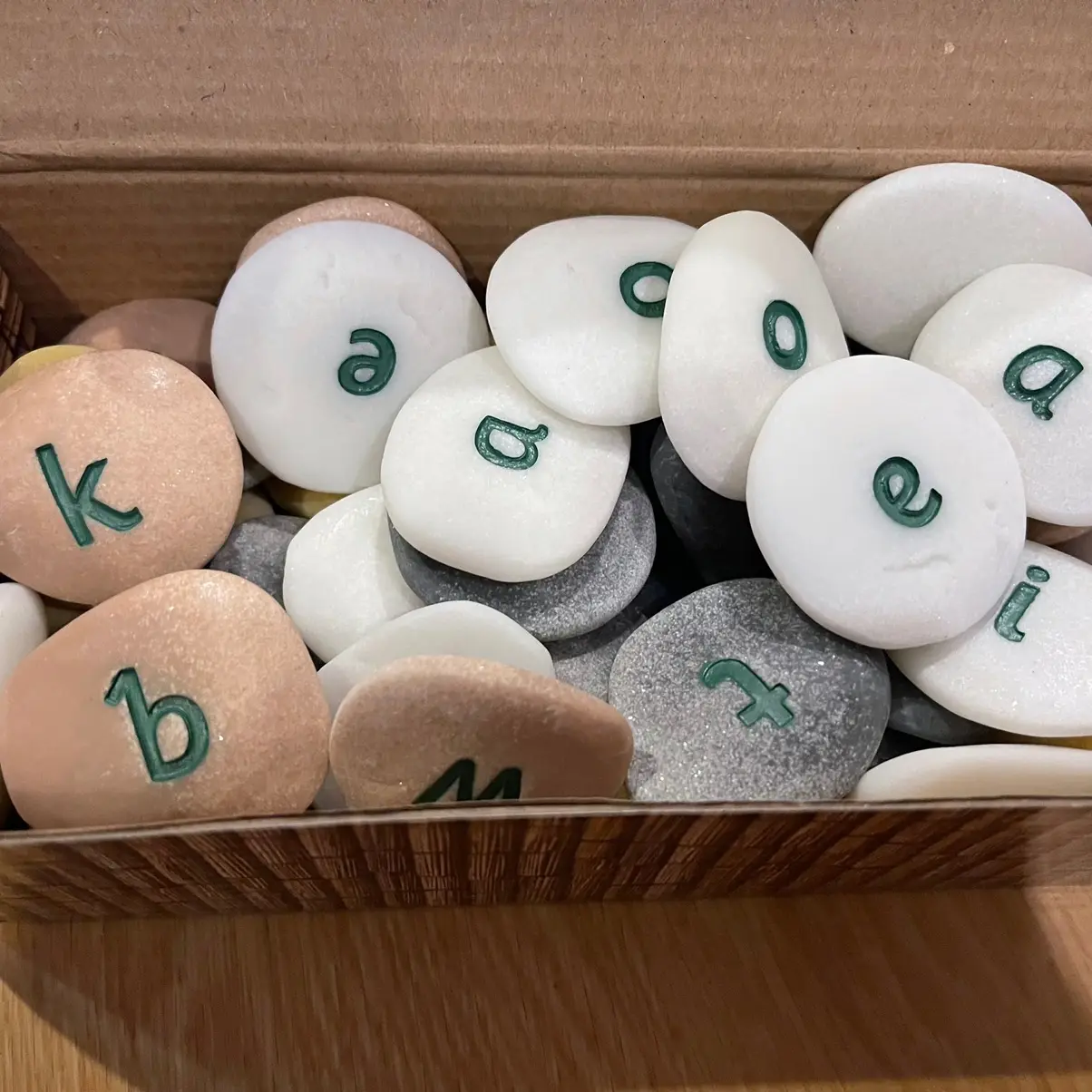 Educational Lower case letter pebbles sen