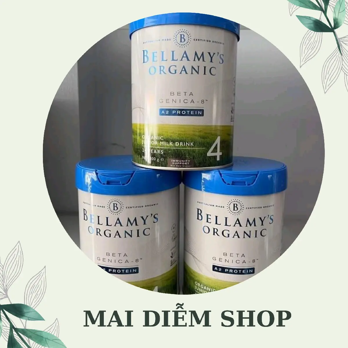 [Date mới] Sữa Bellamy ORGANIC A2 nắp xanh