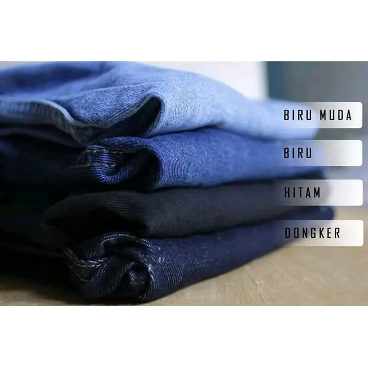 Celana Jeans Standart Reguler Pria Hitam Navy Iceblue Denim Panjang 3