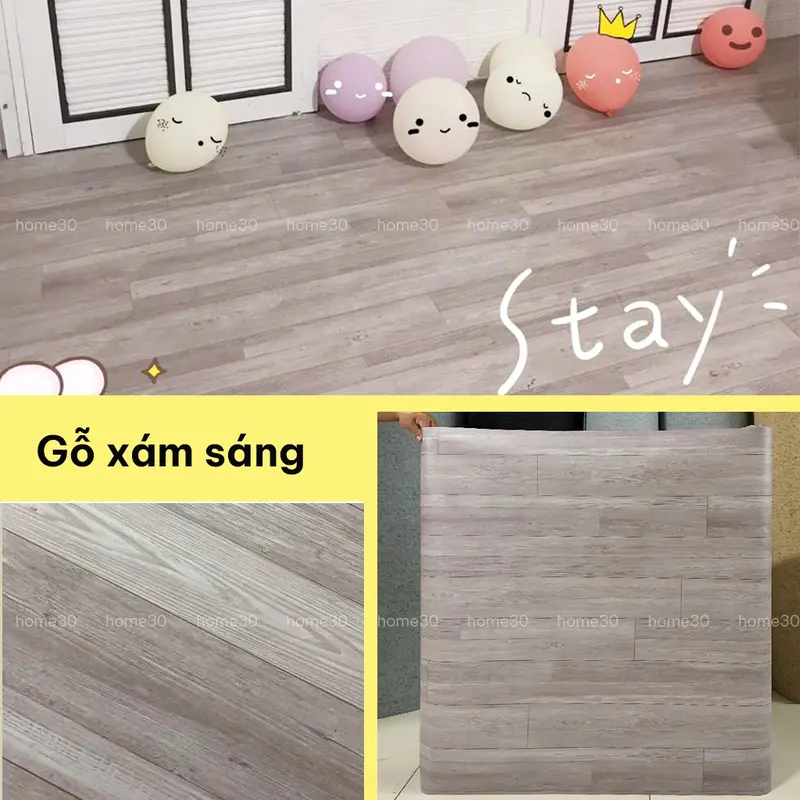 Simili lót sàn vân gỗ nhám chống nước giá rẻ, thảm nhựa lót sàn pvc dạng cuộn khổ 1m 8