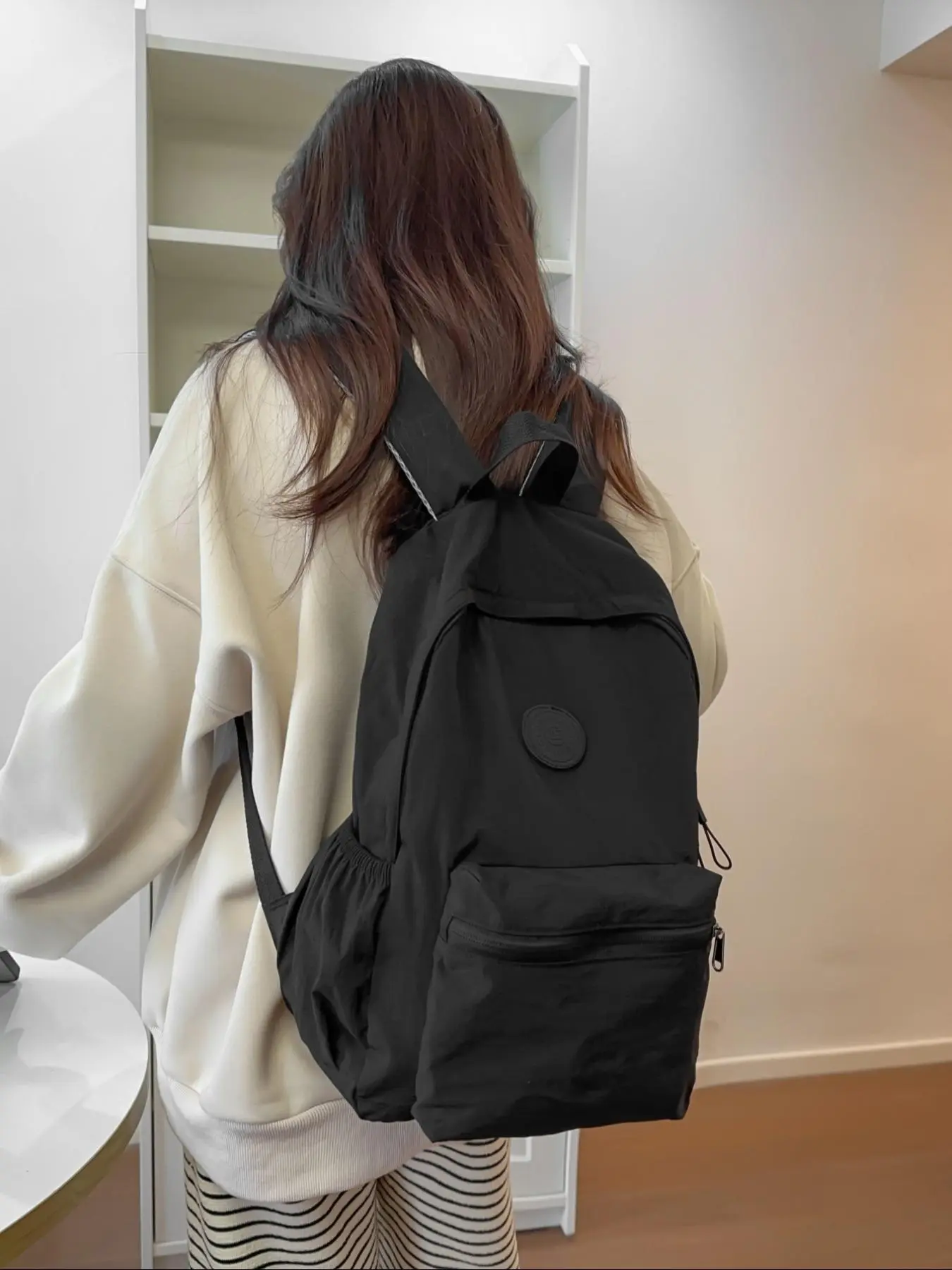 Women's Solid Color Fashion Backpack, Casual Versatile Backpack for Women & Girls, Trendy All-match School Bag for Daily Use