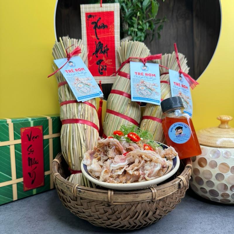 TẶNG 50ml SỐT Combo 3 Bó Tré Rơm Bình Định Đặc Sản Bình Định. spicy box Chua Cay Ăn Vặt