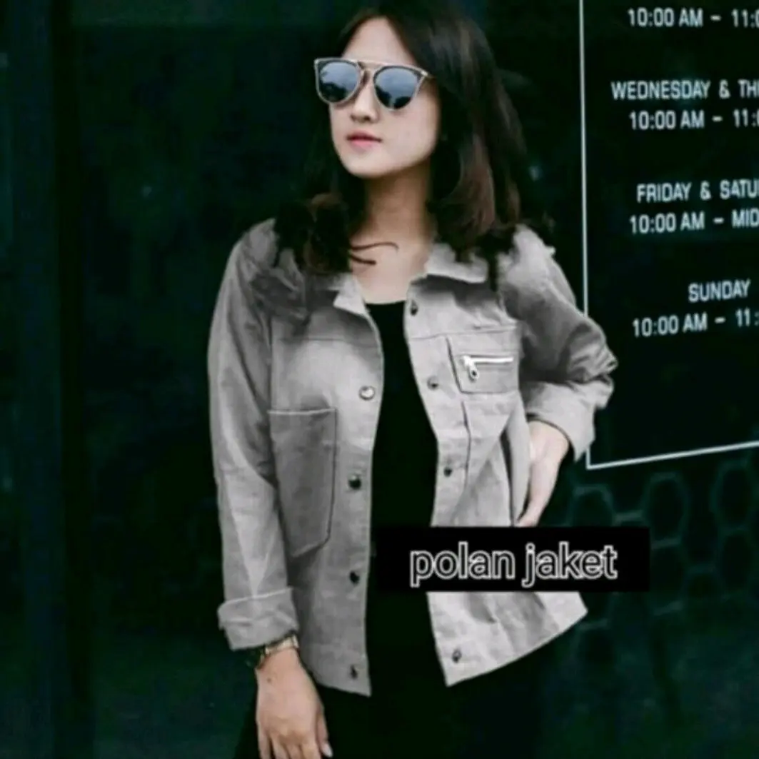 POLAN JAKET-JAKET POLAN-Model Korean -Jaket wanita kekinian/ Jaket Cewek Keren