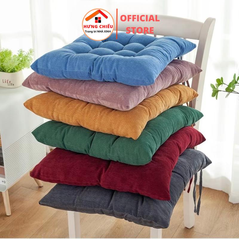 Đệm đũi ngồi bệt vuông, tròn lót ghế văn phòng, đệm lót mông ngồi bàn trà bông trắng - Hưng Chiếu.