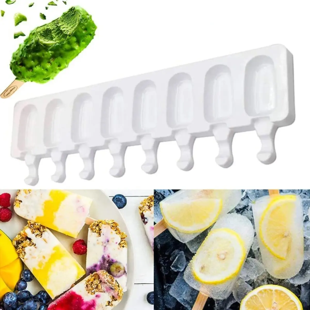 4/8 Cell Summer Ice Pop Maker Popsicle Mold Ice Cream Silicone Mold Fruit Juice Freezer Ice Tray Popsicle Mold Chocolate Tool