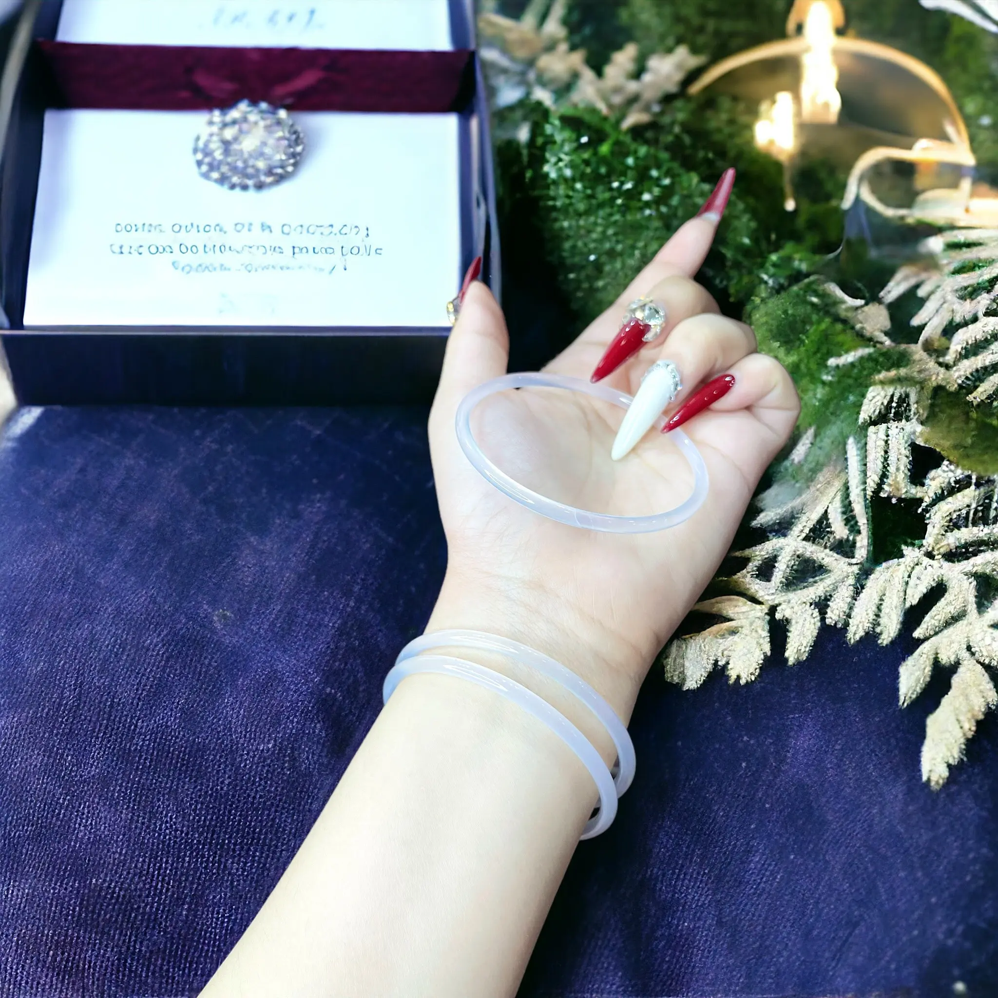 Vòng Tay Chalcedony Bản Nhỏ - VJ23