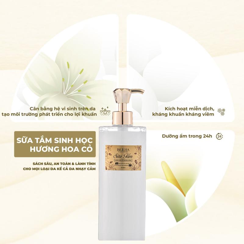 [BRILHA] SỮA TẮM SINH HỌC dành cho nữ - Dưỡng ẩm sâu, Thơm thật lâu cho Nữ - Chăm Sóc Da