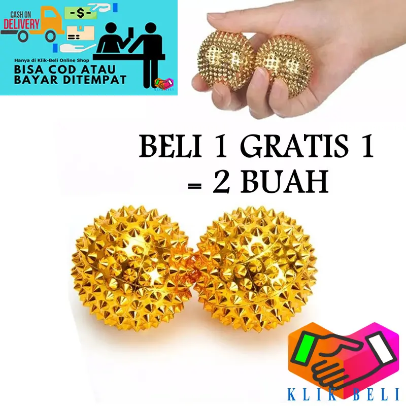 (2 PCS) Bola Duri Magnet Refleksi Kesehatan Alat Pijat Terapi Tangan Kaki Pemijat Akupuntur