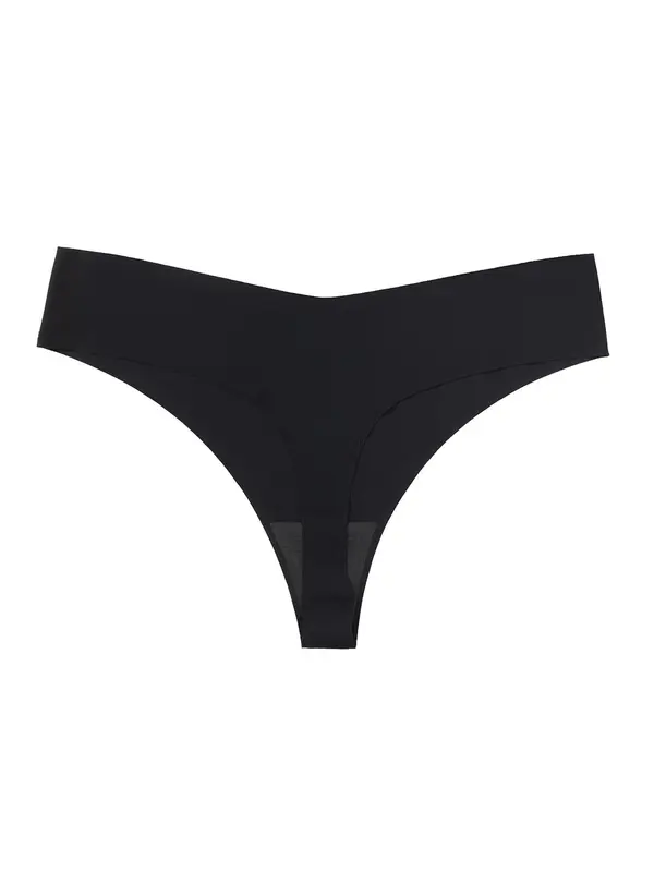 Women's 5pcs Solid Drop Waist Thong, Casual Comfortable Breathable Panty for Daily Wear, Ladies Underwear for All Seasons 1