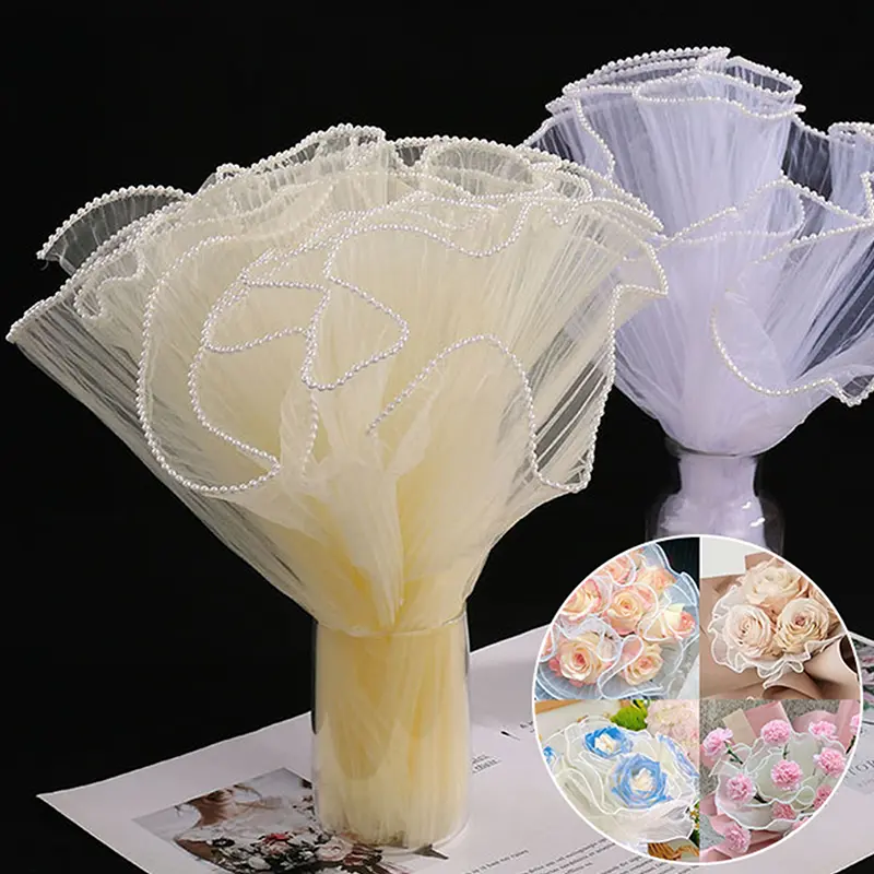 Giấy Bó Hoa, Sợi Gợn Sóng 28cmx4M, Thích Hợp Cho Hoa, Bó Hoa Và Đóng Gói, Lưới Ren, Đồ Dùng Đóng Gói Quà Tặng