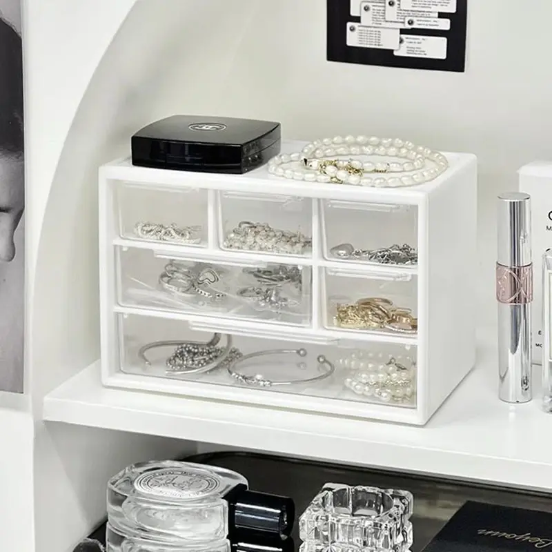 Tủ Hộp Cute Mini 6 Ngăn Lớn Nhiều Màu  Đựng Đồ Lặt Vặt Decor Bàn Học RECO 7