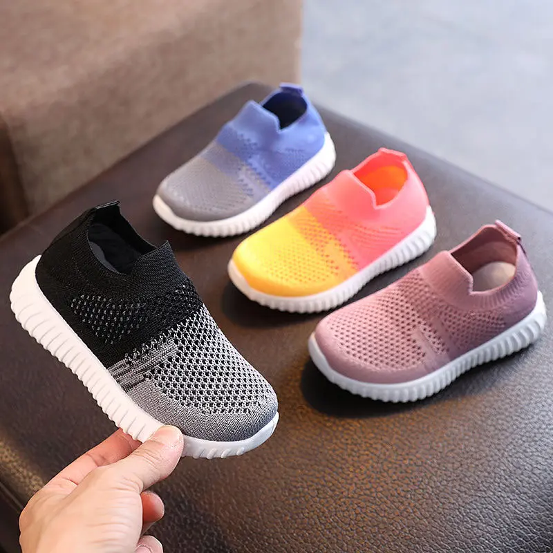 Ready Stock Sepatu Anak Sepatu Kanvas Bernapas Mesh Sepatu Kasual Warna Permen Sepatu Bayi Balita Bayi Slip On Kaki Perempuan