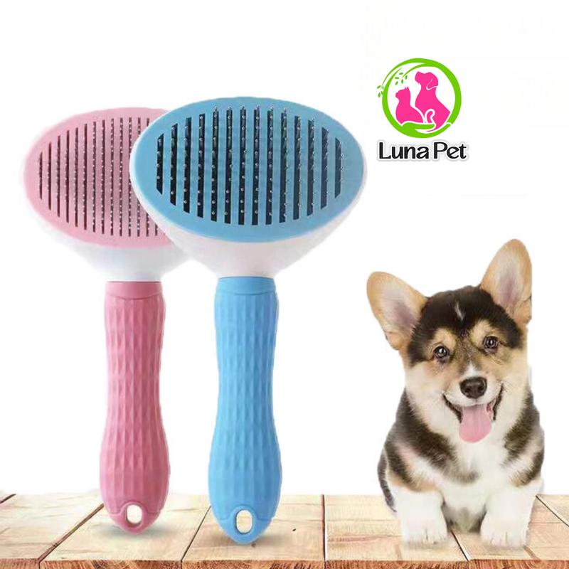 Lược chải lông chó mèo có nút bấm đồ chải lồng chó mèo không làm đau mèo