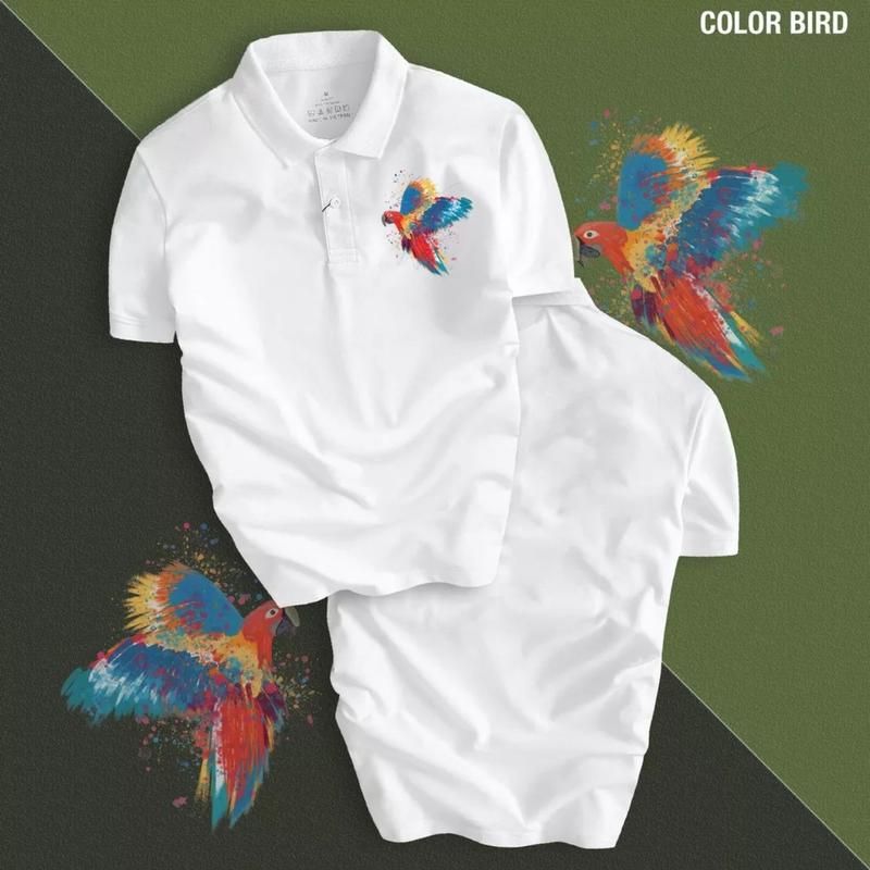 Áo thun cổ trụ áo polo BIRD CÓ BIGSIZE (VẢI DA CÁ)-AOTHUNSN Menswear Nam Top Đen 3