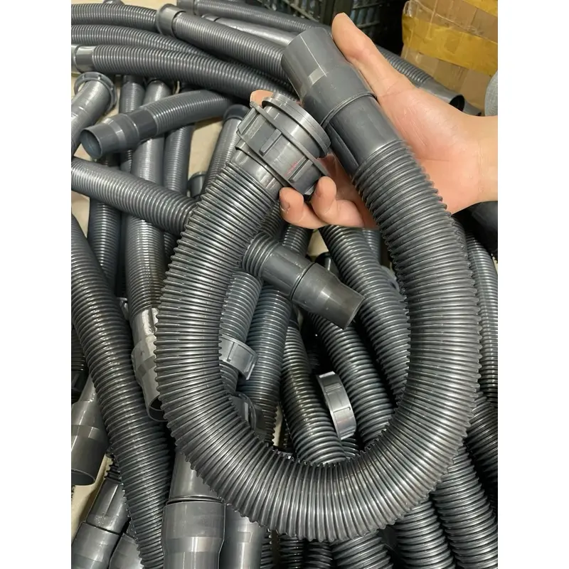 Dây ruột gà xả rửa chén, bát 1 hộc, 2 hộc răng 49, răng 60 nhựa xám 2